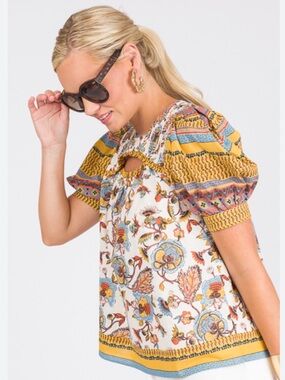Current Air for Anthropologie Cutout Blouse